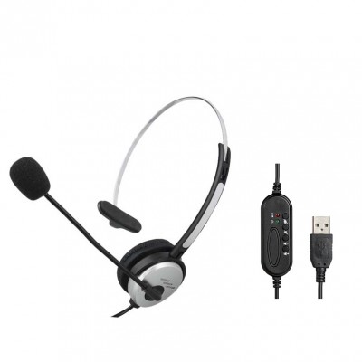 2020 Popular USB Mono Headset Call Center headset with 3.5mm Jack