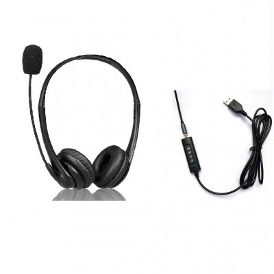 Hotsell Online Class USB/3.5mm Call Center Noise Cancelling Headset With Mic